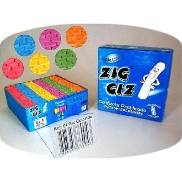 Imagem de Giz Colorido Plastificado C/500 Un Antialérgico Zig Giz