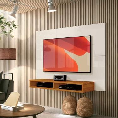 Imagem de Painel Para Tv Até 43 Polegadas 1,20m Com Nicho Fox New Edn - Off White - Cedro Off White - Cedro