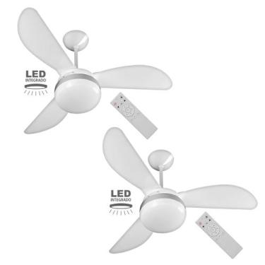 Imagem de Kit Ventilador de Teto Ventisol Fênix Inverter Branco e Silver Control