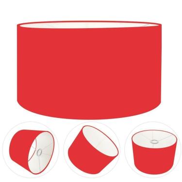 Imagem de Cúpula Abajur Cilíndrica Cp-7024 ø50x25cm Vermelho