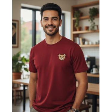 Imagem de Camiseta Masculina De Verão Com Estampa De Urso Minimalista - crushed,