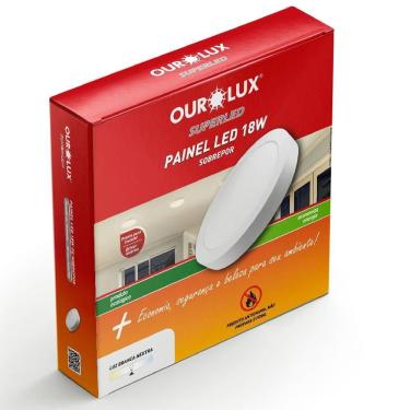Imagem de Painel Abs Led Sobrepor 18 Watts Bivolt 4000k Redondo - 02909a - Ourolux