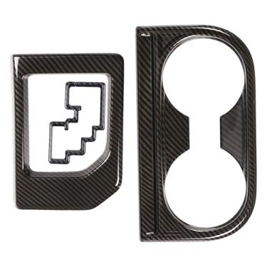 Imagem de Aunginsy Suporte de copo, câmbio de marchas e anéis de acabamento de trilho compatíveis com Toyota Tundra 2014-2021, 3 peças de caixa de câmbio de marchas de controle central de carro kit de moldura