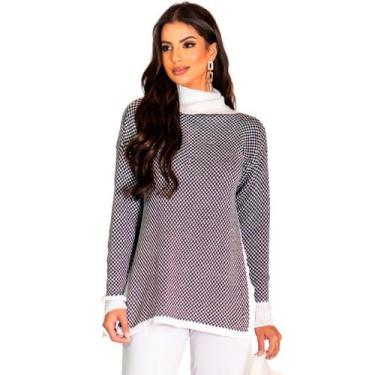 Imagem de Casaco Feminino Sobretudo Xadrez Slim Acinturado Longo Kimono Modal Pa