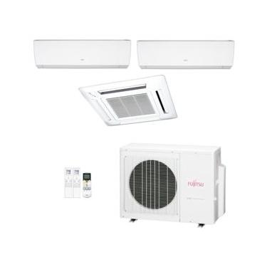 Imagem de Ar-Condicionado Multi Split Inverter Fujitsu 23.000 (2x Evap HW 9.000 + 1x Evap Cassete 4 Vias 9.000) Quente/Frio 220V