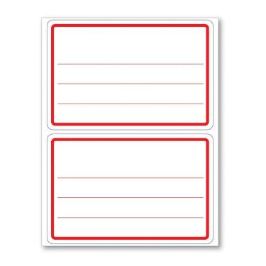 Imagem de Etiqueta escolar com pauta e tarja vermelha 10uni Pimaco