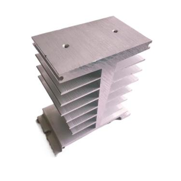 Imagem de Dissipador de calor para relé de estado sólido SSR até 100A 120A radiador de liga de alumínio 100 mm x 95 mm x 50 mm