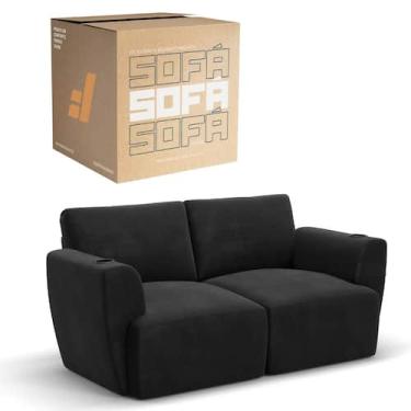 Imagem de Sofá 2 Lugares Sala De Estar em Tecido Suede Modular Damie Na Caixa, P