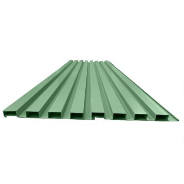 Imagem de Painel Ripado de Pvc em Placa 100cm X 15cm 7 Placas = 1m² com 2 Acabamentos em L de 105cm Bariri - caixa com 7 Unidade - Verde