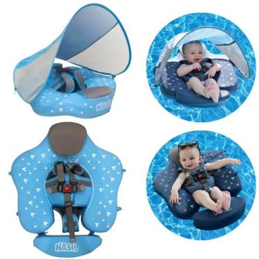 Imagem de Boia Bote Infantil Bebê Cobertura Proteção Solar Original Piscina - Na