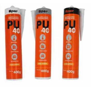 Imagem de Selante Adesivo Cola PU 40 para uso geral 400 gramas -BRANCO - Oper