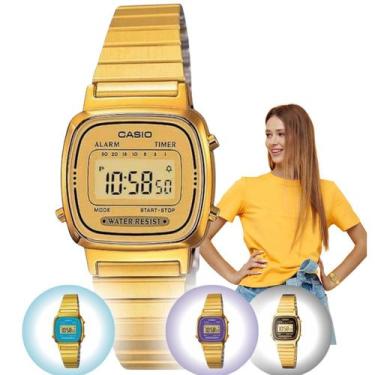 Imagem de Relógio de Pulso Feminino Casio Vintage Mini Quadrado Original Moderno