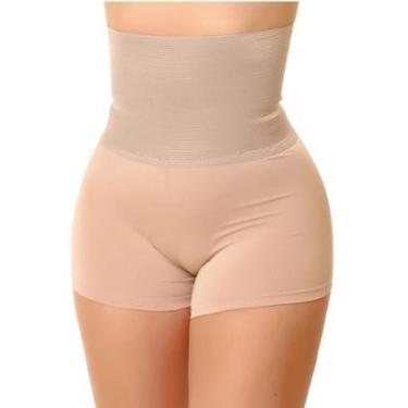 Imagem de Short Anágua Modeladora Cinta Aperta Barriga Compressão Cintura Alta Confortável-Feminino