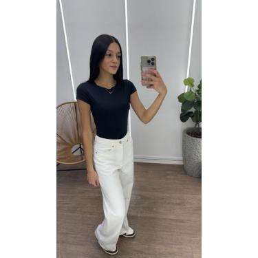 Imagem de Body Juvenil Meninas Manga Curta, Fechamento Botão de Pressão - Cachar