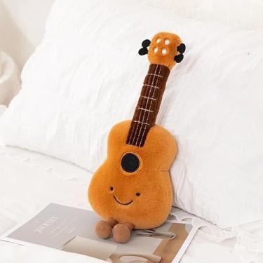 Imagem de Pelúcia Instrumentos Musicais Criativos – Violão, Violino, Nota Musical, Pipa – Brinquedo Fofo Decorativo para Quarto e Presente Infantil (Violão)