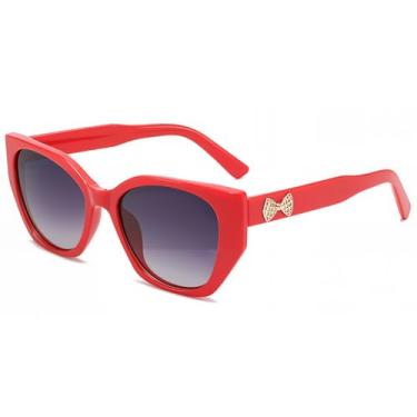 Imagem de Óculos de sol aviador modernos para mulheres, masculinos, polarizados, Vermelho