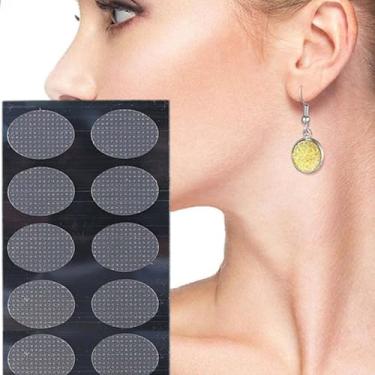 Imagem de 200 peças/20 pacotes de adesivos transparentes de suporte de brinco, protetores invisíveis de brinco, adesivos estabilizadores de ouvido à prova d'água, realçadores de suporte de lóbulo da orelha