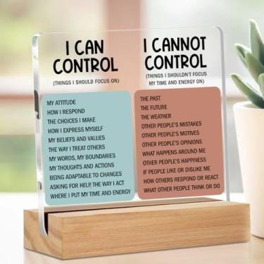 Imagem de Decoração de saúde mental terapeuta decoração de escritório para terapia conselheiro controle você mesmo sinal acrílico agradecimento presente para terapeuta 11