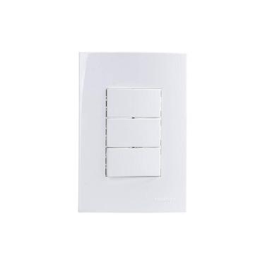 Imagem de Interruptor Triplo Margirius Sleek 10A C/Placa 4X2