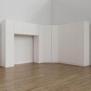 Imagem de Guarda Roupa Modulado Casal de Canto 11 Portas 5 Peças Hera Cabecasa M