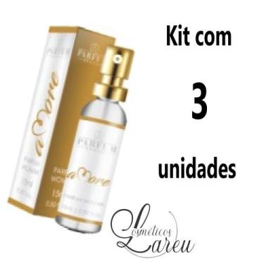 Imagem de +Kit Perfume Fem 15 ml Amore (3 un.) - Parfum Brasil