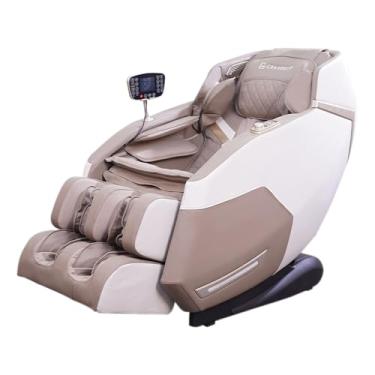 Imagem de Poltrona de Massagem Elétrica Reclinação Gravidade Zero 3D Marvin Tela LCD PU Bege G94 - Gran Belo