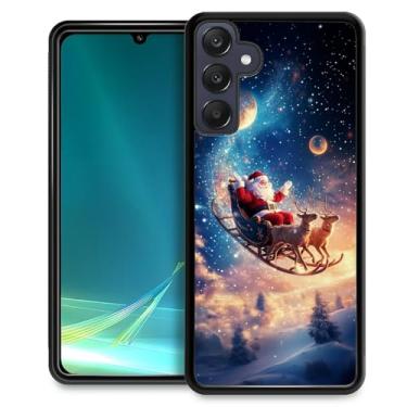 Imagem de DAIZAG Capa compatível com Samsung Galaxy A25 5G, trenó de Natal, antiqueda, à prova de arranhões, capa protetora com padrão personalizado
