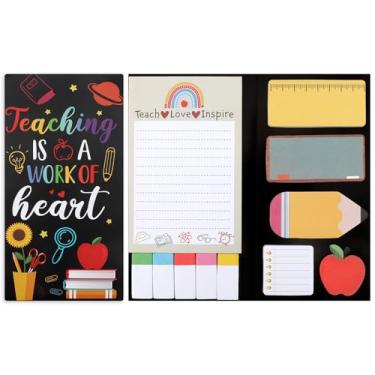 Imagem de Presente de professor, notas adesivas fofas, presentes de agradecimento aos professores, presentes de apreciação de professores de creche, presente de volta às aulas para professores, material escolar