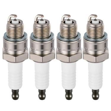 Imagem de SYKRSS Pacote com 4 velas de ignição marítimas QL78YC - Compatível com Mercury/Mariner EFI, Evinrude 10-225HP (1973-2001), Johnson 10E-90HP (1974-2005) - Substitui QL77JC4 para motores externos de 2/4