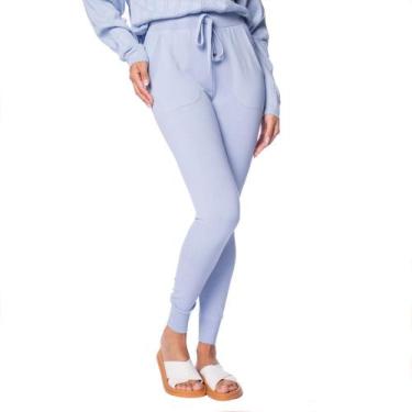 Imagem de Calça Feminina Biamar Jogger com Cordão Azul Claro, Azul claro, M