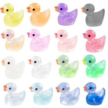 Imagem de 20 peças luminosas mini resina pato frigorífico ímãs