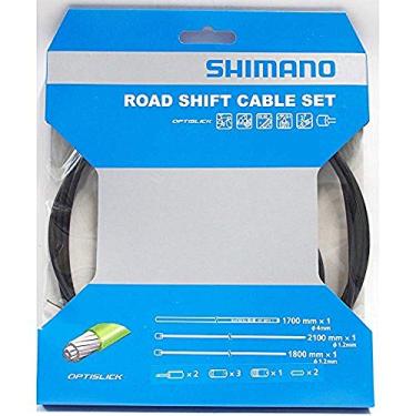 Imagem de Conjunto de cabos Shimano Optislik Road Bicycle Shift, Preto, One Size