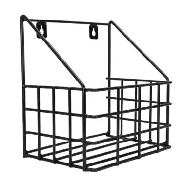 Imagem de Diydeg Cesto de arame, 23,5 x 17,2 x 25,5 cm Organizador para estábulo de cavalos Cesto para pendurar na parede Organizador para reboque de cavalos para sala de arreios