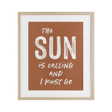 Imagem de Stupell Industries Impressão emoldurada Sun Is Calling Must Go Birch Under Glass, design por Lettered and Lined, 16 x 13