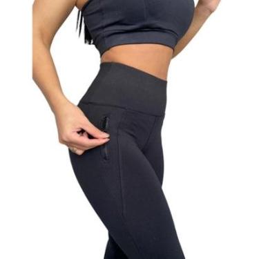 Imagem de Calça Legging Montaria Forrada Leg Cintura Alta Bolso Com Zíper-Feminino