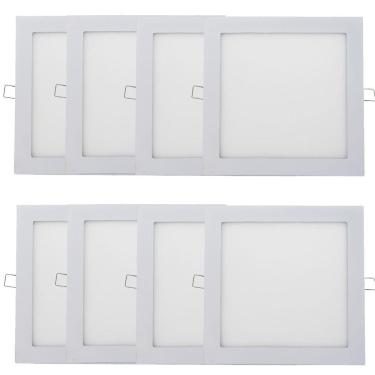 Imagem de Kit 8 Plafon Painel Led Luminária Downlight 18w Embutir
