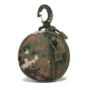 Imagem de Pequena bolsa tática MOLLE - Organizador EDC para moedas/carteira/chaves/fones de ouvido camuflagem verde A