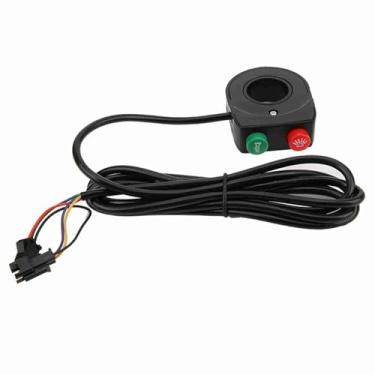 Imagem de Guidão Horn Light Switch, Plástico Shell, Resistente Leve, Tamanho Pequeno Conveniente Instalação Motocicleta Scooter Ebike Farol Horn Switch Com 22.5mm Guiador para Uso