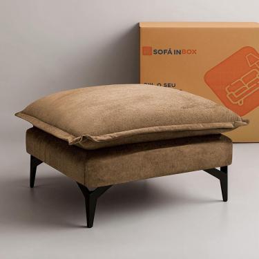 Imagem de Chaise Modular Boma. 60x70x40cm Boucle Sofá Inbox Caramelo.