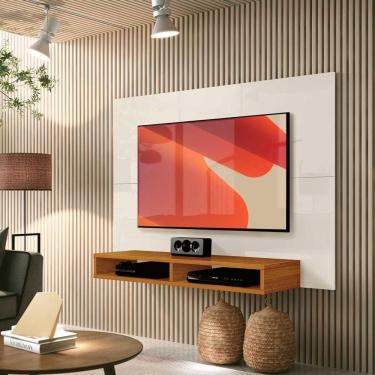 Imagem de Painel Para Tv Até 43 Polegadas 1,20m Com Nicho Fox New Edn - Off White - Cedro Off White - Cedro