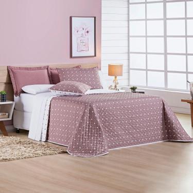 Imagem de Cobre Leito Solteiro Balls Micropercal 200fios 2pç Rosê