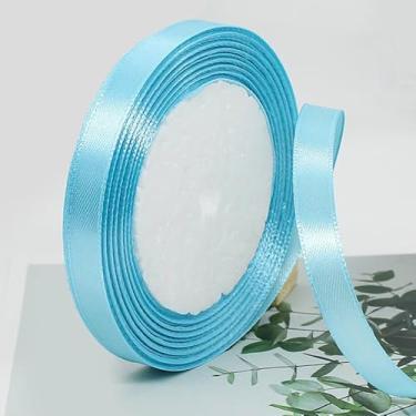 Imagem de Conjunto de fita de cetim dupla face de 12 cores de 172 cm de comprimento por rolo (4 rolos) para decoração de festa de aniversário de embrulho de presente