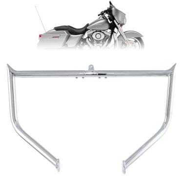 Imagem de Kinglemc Crash Bar Engine Guard Highway Freeway Bar para Harley Touring Road King Street Glide Electra CVO, modelos Trike 09-23 (atualizado com Chrome)
