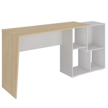 Imagem de Mesa Para Escritório Escrivaninha Home Office Urban A02 Carvalho Branco - Lyam Decor