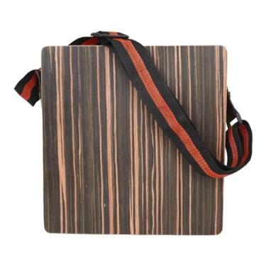 Imagem de Asixxsix Cajon portátil de ébano, instrumento de percussão ideal para adultos, iniciantes, prática diária, apresentações ao vivo e gravações musicais.
