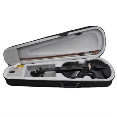 Imagem de Violino preto 4/4, 1/8, Basswood, crianças, estudantes, praticam violino no início da idade adulta, inclui bolsa de piano e piano (1/8)