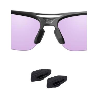 Imagem de Handwith 1 par de protetores de nariz de silicone macio para óculos de sol Oakley Mercenary OO9424, kit de reposição para óculos de ajuste confortável antiderrapante push-in preto