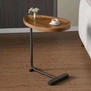 Imagem de Mesinha de canto para sala Mesinha Lateral Apoio De Canto Sofá Cama Leitura E Notebook45×30×60cm