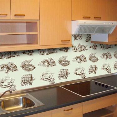 Imagem de Papel De Parede Casual Chocolate Com Café Aprova D'Água - Artetik Digi