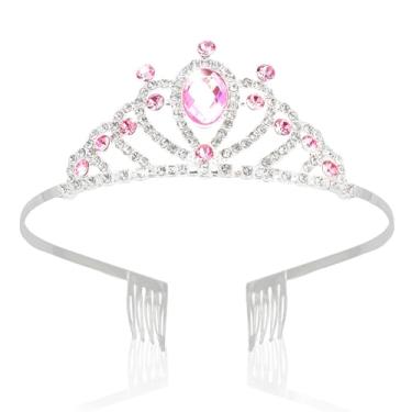 Imagem de YISSION Tiara brilhante com coroa de princesa, Metal